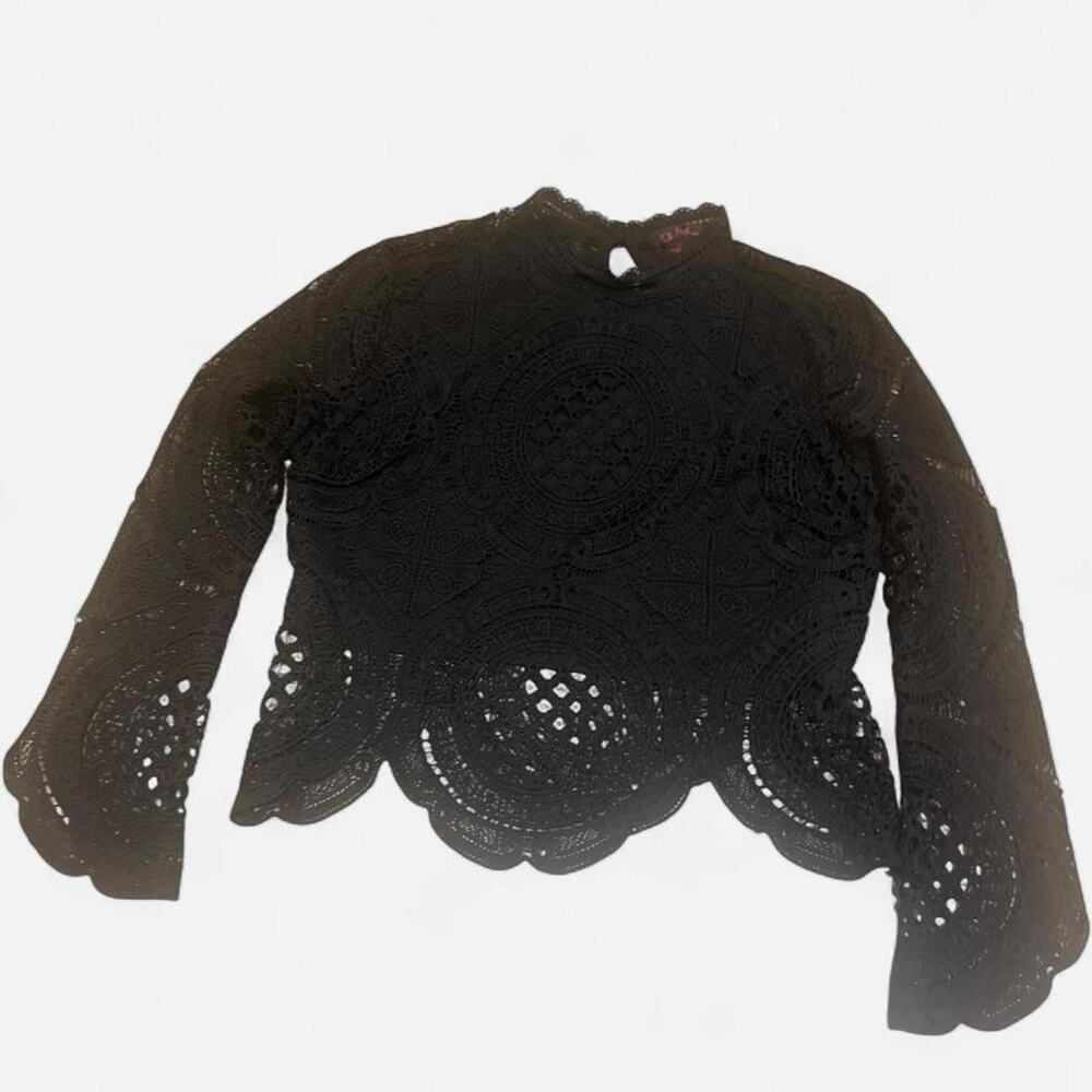 Victorias secret black lace blouse extra large